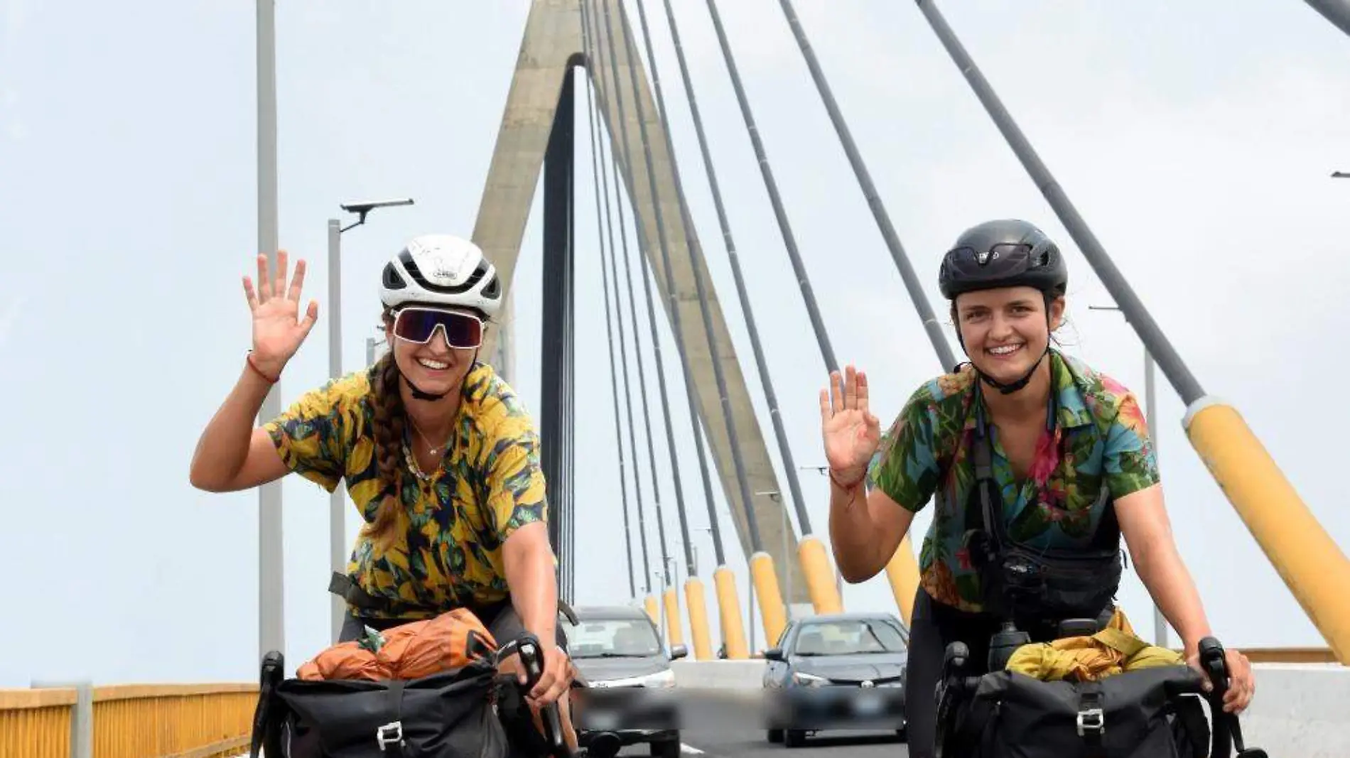 Antonia Staacke y Laura Möller, amigas y ciclistas alemanas, llegaron a Tampico 